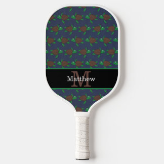 Ursprüngliches Monogramm für das Muster der Meeres Pickleball Schläger