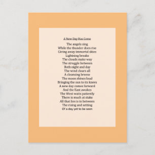 Ursprüngliches Natur-Gedicht Feiertagspostkarte