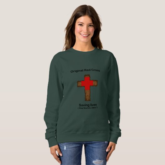 Ursprüngliches rotes Kreuz (Damen-Sweatshirt) Sweatshirt (Vorne ganz)