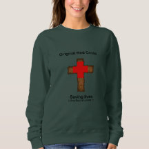Ursprüngliches rotes Kreuz (Damen-Sweatshirt)