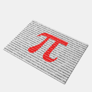 Ursprüngliches rotes Zahlen-Pi-Tag-Mathematik-Symb Fußmatte