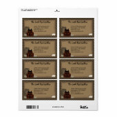 Ursprüngliches Saltbox-Haus-Versandlabel (Vorne)