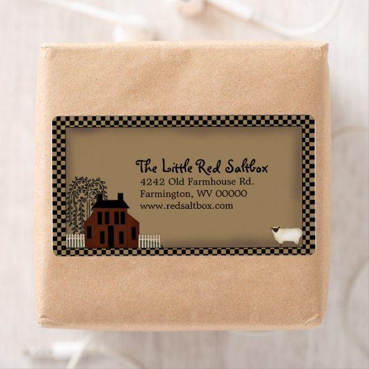 Ursprüngliches Saltbox-Haus-Versandlabel (Insitu)