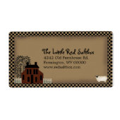 Ursprüngliches Saltbox-Haus-Versandlabel (Vorne)