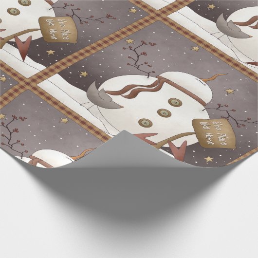 Ursprüngliches Schneemann- und Homespun-Wrapping P Geschenkpapier (Ecke)