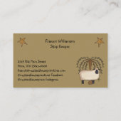 Ursprüngliches Senf Saltbox House & Stars Visitenkarte (Rückseite)