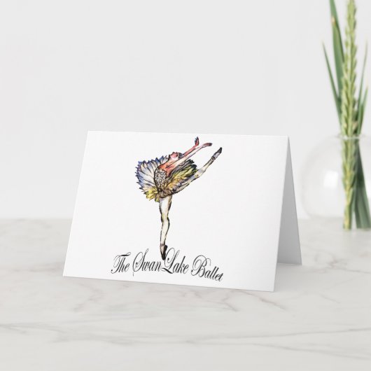 Ursprüngliches Swan See-Ballett durch Karte (Vorderseite)