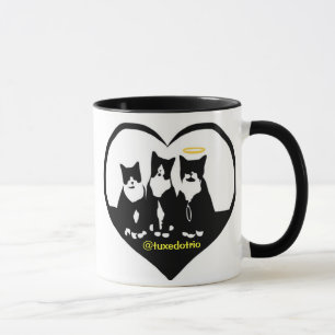 Ursprüngliches TuxedoTrio Herz Tasse