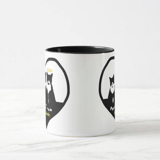 Ursprüngliches TuxedoTrio Herz Tasse (Zentrum)