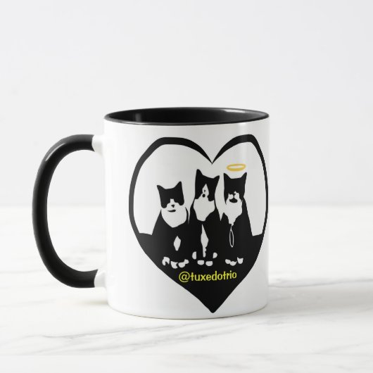 Ursprüngliches TuxedoTrio Herz Tasse (Links)
