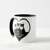 Ursprüngliches TuxedoTrio Herz Tasse (Vorderseite Links)