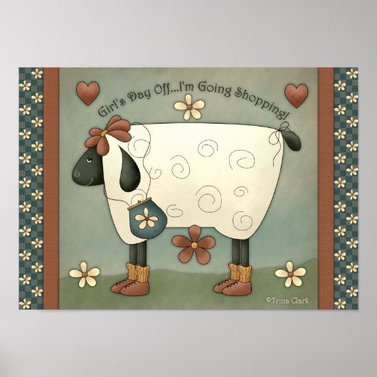 Ursprüngliches Whimsical Sheep Poster (Vorne)