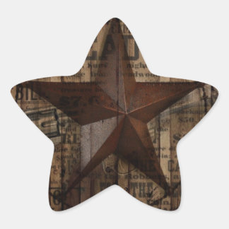 Ursprüngliches Wildland Western Texas Star Cowboy Stern-Aufkleber