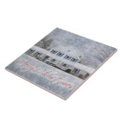 Ursprüngliches Winterschnee Rustikales Open House Fliese (Seite)