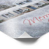 Ursprüngliches Winterschnee Rustikales Open House Fotodruck (Ecke)
