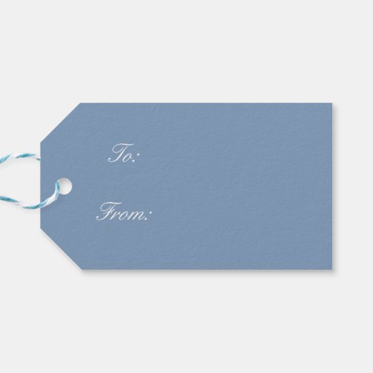 Ursprüngliches Winterschnee Rustikales Open House Geschenkanhänger (Rückseite Horizontal)