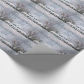 Ursprüngliches Winterschnee Rustikales Open House Geschenkpapier (Ecke)