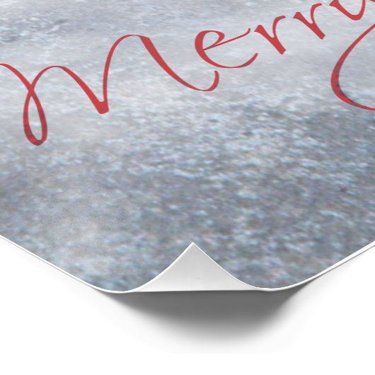 Ursprüngliches Winterschnee Rustikales Open House Poster (Ecke)