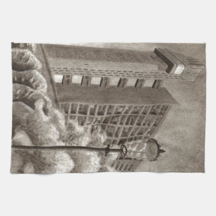 Ursprüngliches Zeichnen Trellick Turms Küchentuch