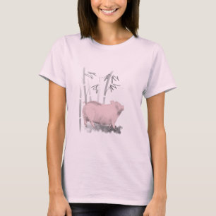 Ursprüngliches zeichnendes Schwein-und T-Shirt