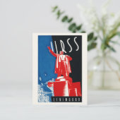 URSS Leningrad UdSSR Vintage Poster 1932 Postkarte (Stehend Vorderseite)