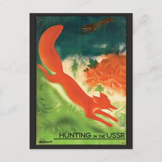 URSS Russland Vintage Reise Postcard Fuchsjagd Postkarte (Vorderseite)