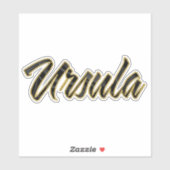 Ursula black gold Lettering Aufkleber Sticker (Blatt)