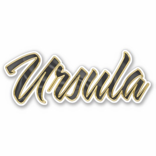 Ursula black gold Lettering Aufkleber Sticker (Vorderseite)