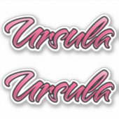 Ursula faded pink Aufkleber Sticker Stickerset (Vorderseite)