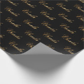 Ursula gold Design Lettering Geschenkpapier (Ecke)