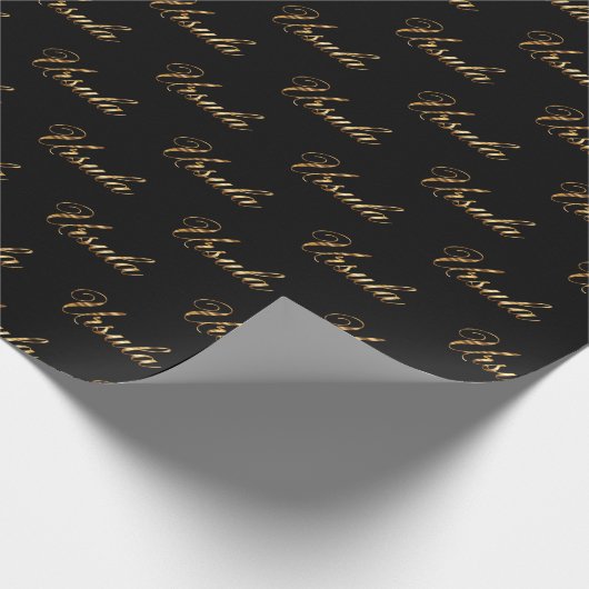 Ursula gold Design Lettering Geschenkpapier (Ecke)