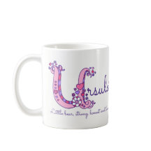 Ursula initiale U name meint doodle art Tasse