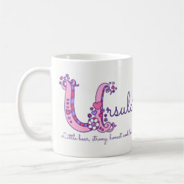 Ursula initiale U name meint doodle art Tasse