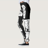 Ursula LEatherneck Punk Comic Strip Art Leggings (Links)