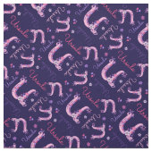 Ursula Letter U Monogram Herz Blume Stoff (Muster)