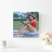 Ursula Quadratische Wanduhr (Zuhause)