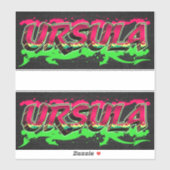 Ursula Vorname Name Graffiti Aufkleber Sticker (Blatt)