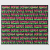 Ursula Vorname Name Graffiti red green Geschenkpapier (Flach)