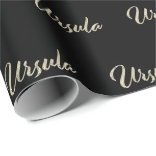 Ursula white gold Handwriting Geschenkpapier