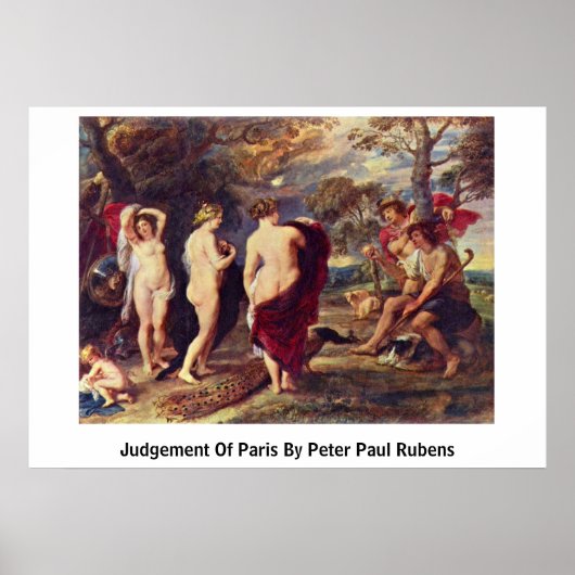 Urteil in Paris von Peter Paul Rubens Poster (Vorne)