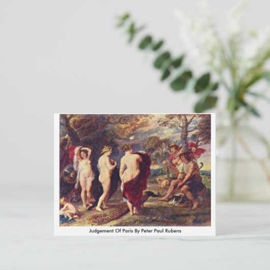 Urteil in Paris von Peter Paul Rubens Postkarte (Stehend Vorderseite)