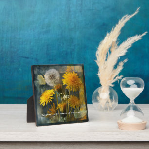 Urteil macht Unkraut aus Wildblumen Zitat Kunst Fotoplatte