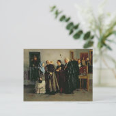 Urteil "Nicht schuldig", 1882 Postkarte (Stehend Vorderseite)