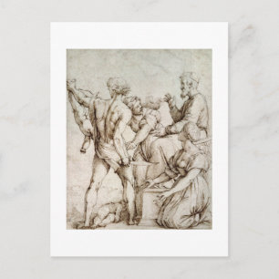 Urteil Solomon (Stift & Tinte) Postkarte