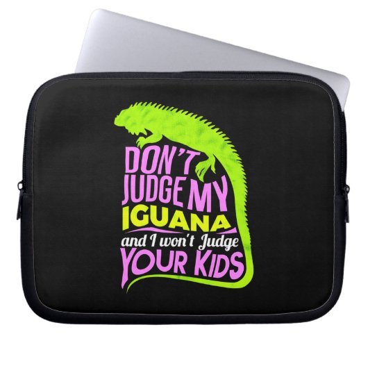 Urteile nicht über meine Iguana Laptopschutzhülle (Vorderseite)