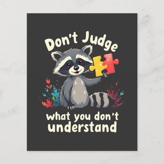 Urteile nicht, was du Autismus nicht verstehst Flyer (Vorne)