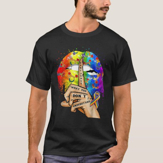 Urteile nicht, was du nicht verstehst LGBT Pride L T-Shirt (Vorderseite)