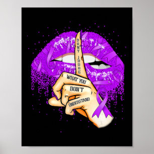 Urteilen Sie nicht, was Sie nicht verstehen, Purp Poster