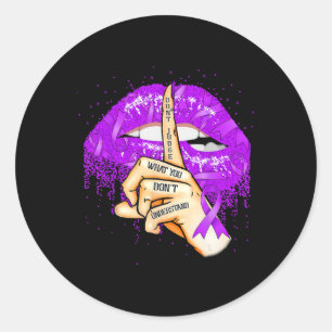 Urteilen Sie nicht, was Sie nicht verstehen, Purp Runder Aufkleber