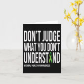 Urteilen Sie nicht, was Sie psychische Gesundheit Karte (Gelbe Blume)